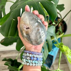 Agate Egg with Druzy